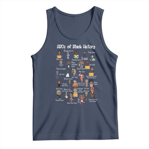 ABCs of Black History Pride Tank Top Juneteenth Black Freedom TS01 Navy Print Your Wear