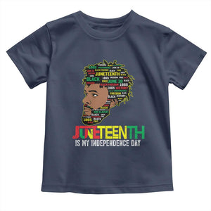 Juneteenth 1865 King Toddler T Shirt June 19th Black Freedom African American History TS01 Navy Print Your Wear