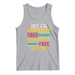 Juneteenth 1865 Tank Top Not July 4th Because My Ancestors Weren't Free in 1776 TS01 Athletic Heather Print Your Wear