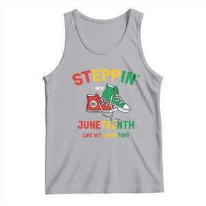 Stepping into Juneteenth 1865 Tank Top Like My Ancestors Sneakers TS01 Athletic Heather Print Your Wear