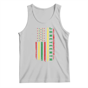 Juneteenth American Flag Tank Top Melanin Black Pride Pan African 1865 TS01 Ash Print Your Wear