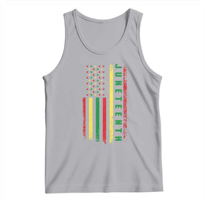 Juneteenth American Flag Tank Top Melanin Black Pride Pan African 1865 TS01 Athletic Heather Print Your Wear