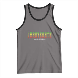 Juneteenth Is My Independence Day Tank Top TS01 Deep Heather Black Print Your Wear