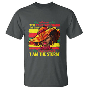 Proud Black African American Ladies Black History Month T Shirt TS01 Dark Heather Printyourwear
