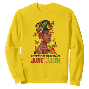 Remembering My Ancestors Juneteenth Celebrate Black Women Sweatshirt TS01 Daisy Printyourwear