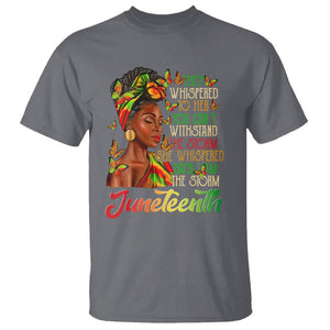 Juneteenth T Shirt I am The Storm Black Women Black History Month TS01 Charcoal Printyourwear