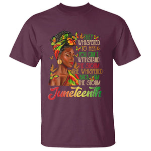 Juneteenth T Shirt I am The Storm Black Women Black History Month TS01 Maroon Printyourwear