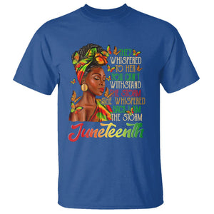 Juneteenth T Shirt I am The Storm Black Women Black History Month TS01 Royal Blue Printyourwear