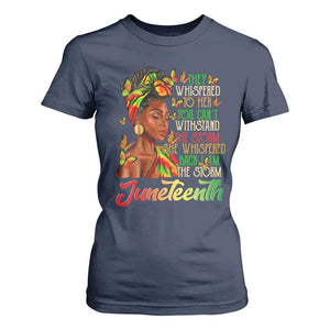 Juneteenth Black Women T Shirt For Women I Am The Storm Black History Month TS01 Navy Print Your Wear