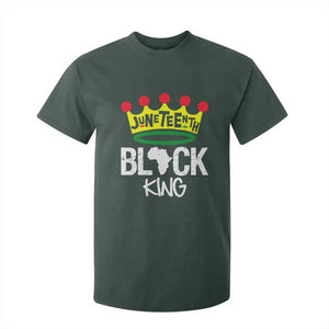 Juneteenth Black King T Shirt For Kid 1865 African Pride Black Power TS01 Dark Forest Green Print Your Wear