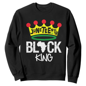 African King Sweatshirt Black King Black Power Black History Month 1865 Juneteenth TS01 Black Printyourwear