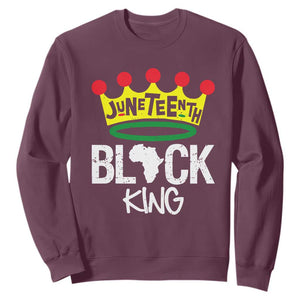 African King Sweatshirt Black King Black Power Black History Month 1865 Juneteenth TS01 Maroon Printyourwear