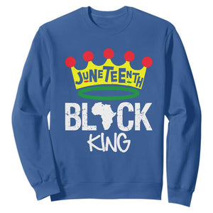 African King Sweatshirt Black King Black Power Black History Month 1865 Juneteenth TS01 Royal Blue Printyourwear