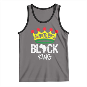 Juneteenth Black King Tank Top 1865 African Pride Black Power TS01 Deep Heather Black Print Your Wear