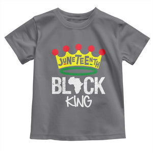 Juneteenth Black King Toddler T Shirt 1865 African Pride Black Power TS01 Charcoal Print Your Wear