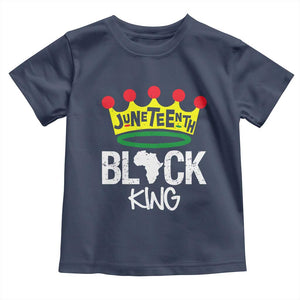 Juneteenth Black King Toddler T Shirt 1865 African Pride Black Power TS01 Navy Print Your Wear