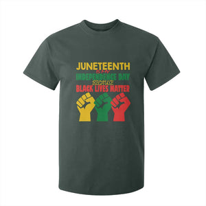 Juneteenth Is My Independence Day T Shirt For Kid Because BLM TS01 Dark Forest Green Print Your Wear