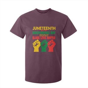 Juneteenth Is My Independence Day T Shirt For Kid Because BLM TS01 Maroon Print Your Wear