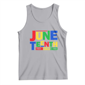 Juneteenth Free Ish Since 1865 Tank Top TS01 Athletic Heather Print Your Wear