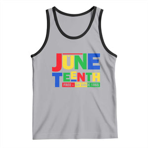 Juneteenth Free Ish Since 1865 Tank Top TS01 Athletic Heather Black Print Your Wear