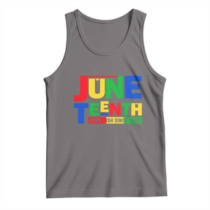 Juneteenth Free Ish Since 1865 Tank Top TS01 Deep Heather Print Your Wear