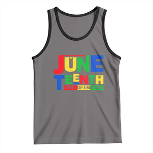 Juneteenth Free Ish Since 1865 Tank Top TS01 Deep Heather Black Print Your Wear