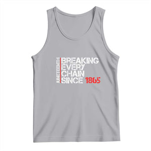 Juneteenth Breaking Every Chain Tank Top Since 1865 TS01 Athletic Heather Print Your Wear