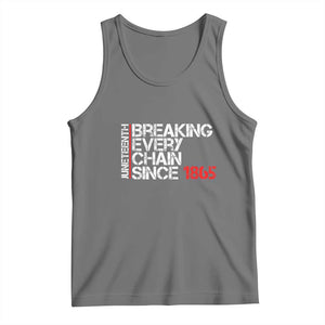 Juneteenth Breaking Every Chain Tank Top Since 1865 TS01 Black Heather Print Your Wear