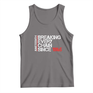 Juneteenth Breaking Every Chain Tank Top Since 1865 TS01 Deep Heather Print Your Wear