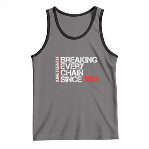 Juneteenth Breaking Every Chain Tank Top Since 1865 TS01 Deep Heather Black Print Your Wear