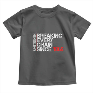 Juneteenth Breaking Every Chain Toddler T Shirt Since 1865 TS01 Dark Heather Print Your Wear