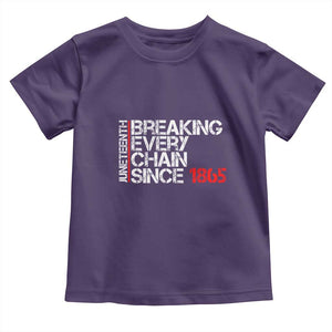 Juneteenth Breaking Every Chain Toddler T Shirt Since 1865 TS01 Purple Print Your Wear
