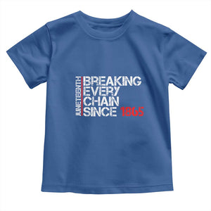 Juneteenth Breaking Every Chain Toddler T Shirt Since 1865 TS01 Royal Blue Print Your Wear