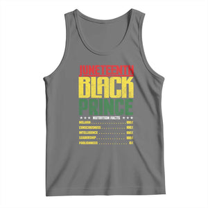 Juneteenth Black Prince Nutrition Facts Tank Top TS01 Black Heather Print Your Wear