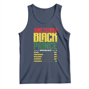 Juneteenth Black Prince Nutrition Facts Tank Top TS01 Navy Print Your Wear