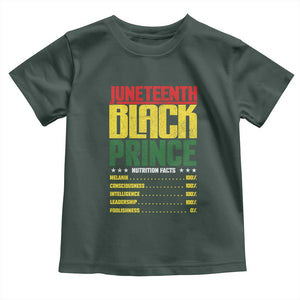 Juneteenth Black Prince Nutrition Facts Toddler T Shirt TS01 Dark Forest Green Print Your Wear