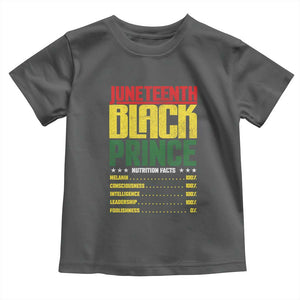 Juneteenth Black Prince Nutrition Facts Toddler T Shirt TS01 Dark Heather Print Your Wear