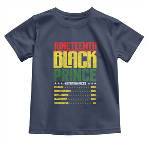 Juneteenth Black Prince Nutrition Facts Toddler T Shirt TS01 Navy Print Your Wear