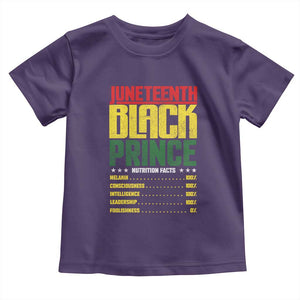 Juneteenth Black Prince Nutrition Facts Toddler T Shirt TS01 Purple Print Your Wear
