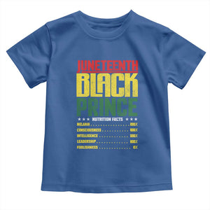 Juneteenth Black Prince Nutrition Facts Toddler T Shirt TS01 Royal Blue Print Your Wear