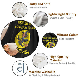 Halloween Witchy Throw Blanket Stop The Wicked From The West TS01 Print Your Wear