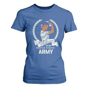 Black US Women Veteran T Shirt For Women - Proud Female Military Army Girl TS01 Royal Blue Print Your Wear