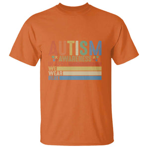 Autism Awareness Month T Shirt In April We Wear Blue Retro Vintage Puzzle Piece TS01 Orange Printyourwear