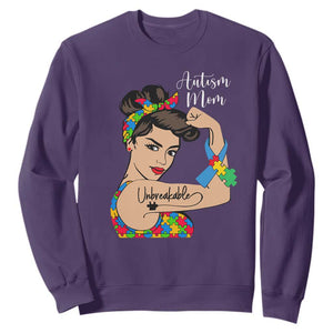 Autism Mom Sweatshirt Unbreakable Woman TS01 Purple Printyourwear