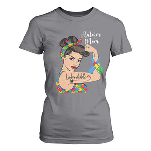 Autism Mom T Shirt For Women Unbreakable Woman TS01 Charcoal Printyourwear