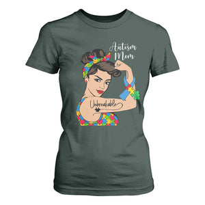 Autism Mom T Shirt For Women Unbreakable Woman TS01 Dark Forest Green Printyourwear