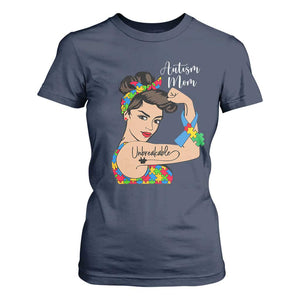 Autism Mom T Shirt For Women Unbreakable Woman TS01 Navy Printyourwear