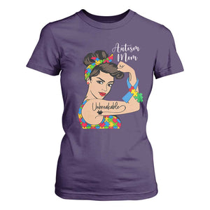 Autism Mom T Shirt For Women Unbreakable Woman TS01 Purple Printyourwear