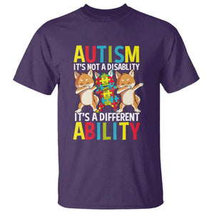 Dog Autism Awareness T Shirt It's Not A Disablity It's A Different Ability TS01 Purple Printyourwear
