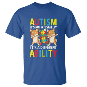 Dog Autism Awareness T Shirt It's Not A Disablity It's A Different Ability TS01 Royal Blue Printyourwear